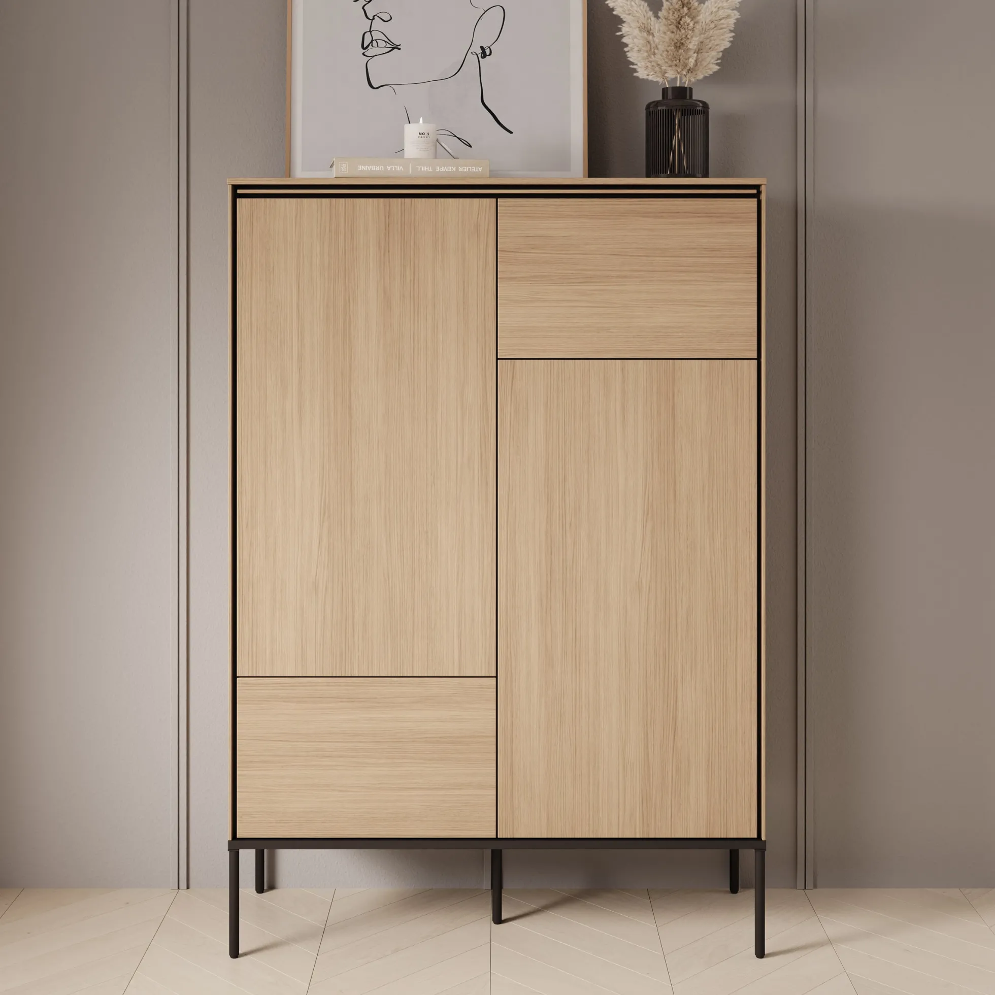 Vicious - Dressoir - Eiken - 98x34x142 cm