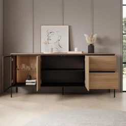 Vicious - Dressoir met LED - Eiken - 201x41x85 cm