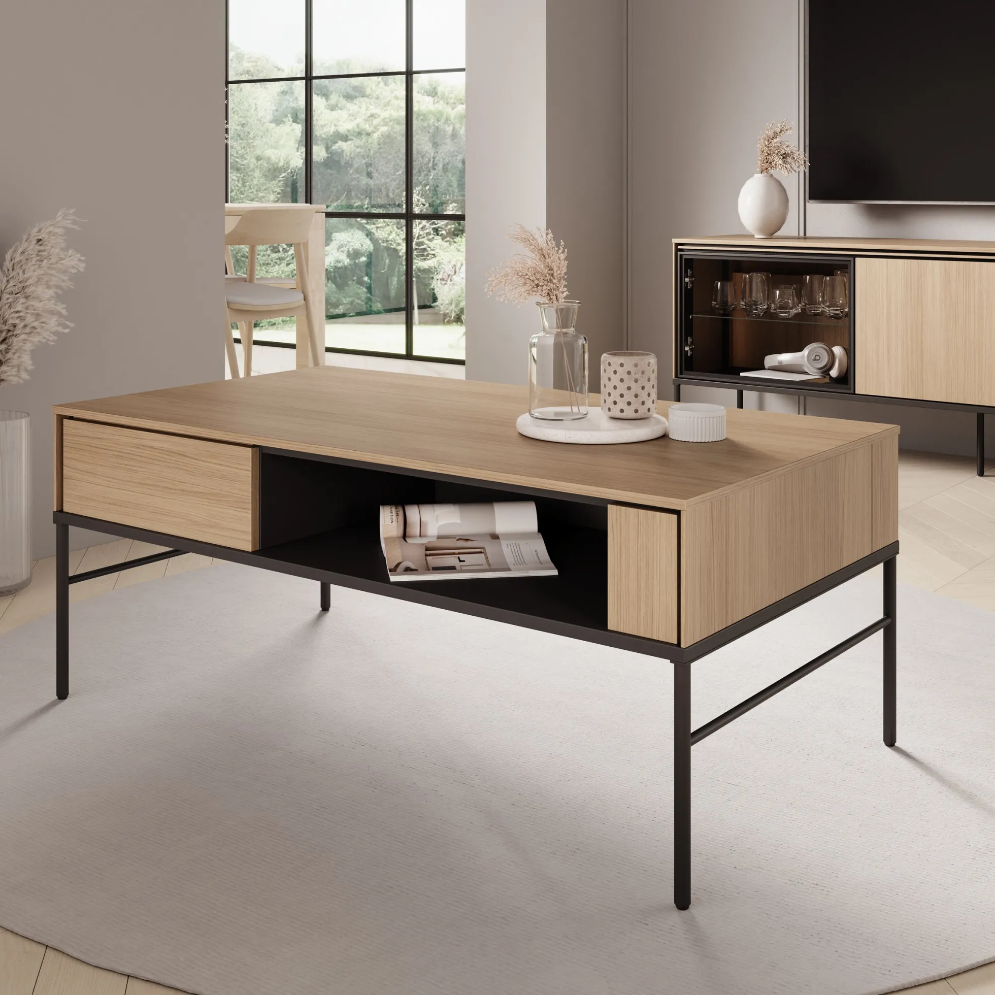 Vicious - Salontafel - Eiken - 110x60x45 cm