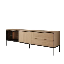 Vicious - TV-Meubel met LED - Eiken - 197x41x62 cm