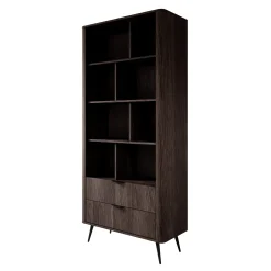 Victoria - Boekenkast - Donker eiken - 88x38x194 cm