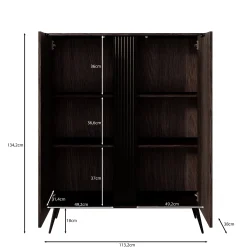Victoria - Dressoir - Donker eiken - 113x38x134 cm