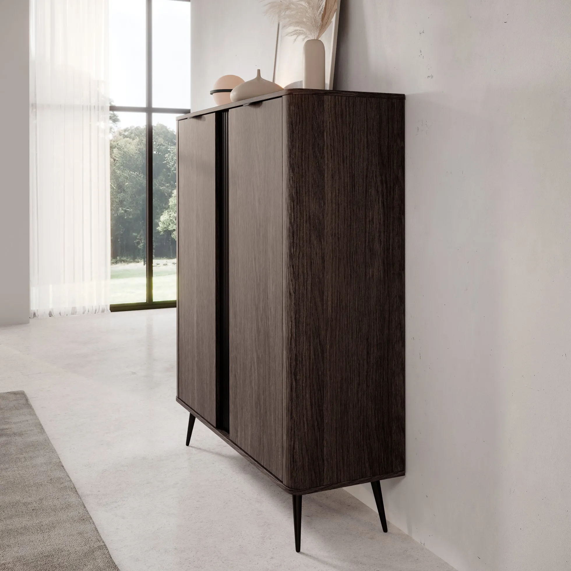 Victoria - Dressoir - Donker eiken - 113x38x134 cm