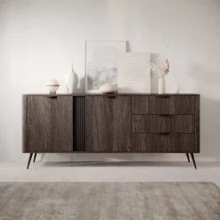 Victoria - Dressoir - Donker eiken - 195x38x81 cm