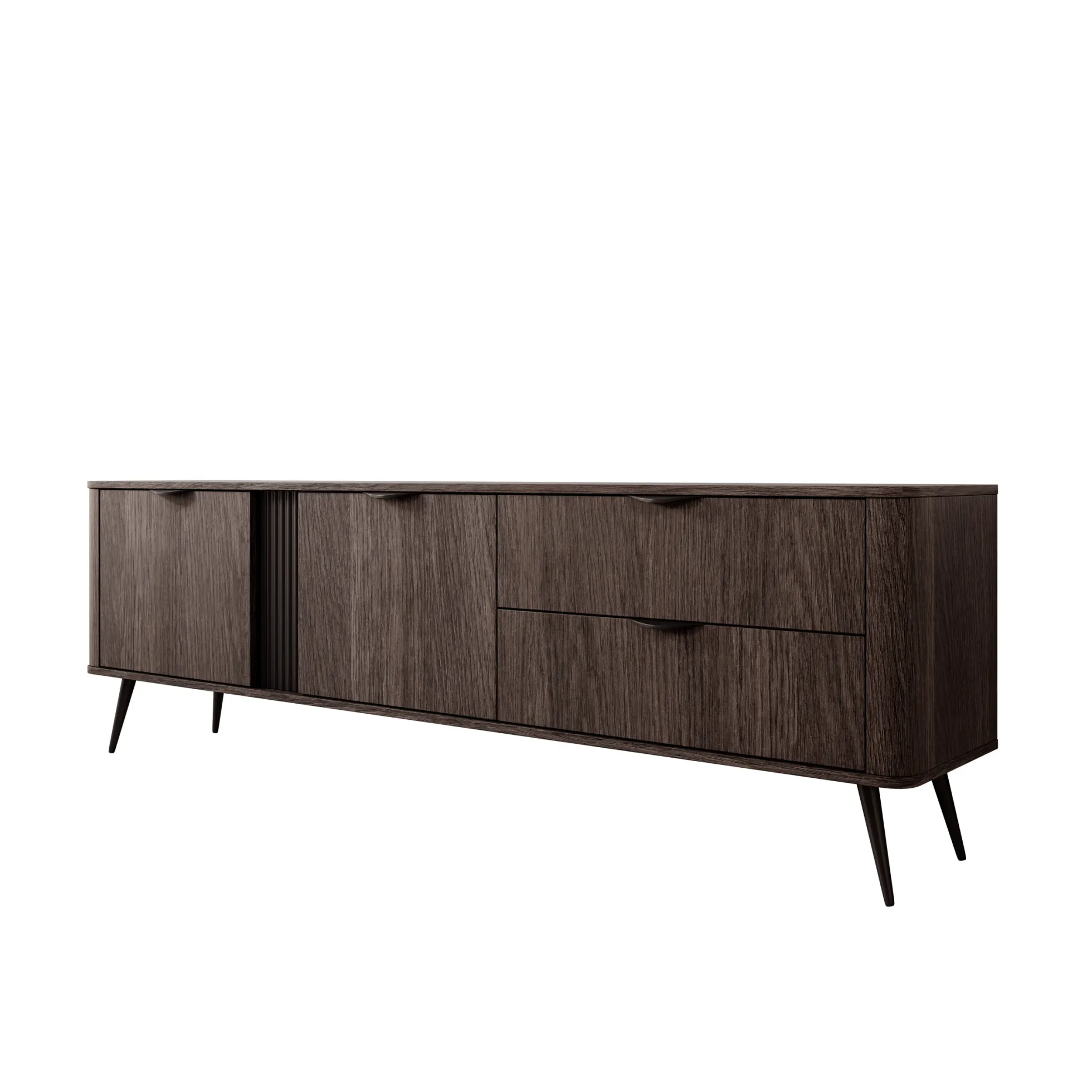 Victoria - TV-Meubel - Donker eiken - 195x38x61 cm
