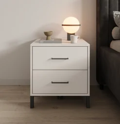 Vidor - Nachtkastje - Beige - 48x40x52 cm