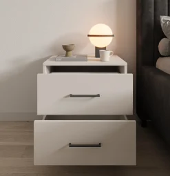 Vidor - Nachtkastje - Beige - 48x40x52 cm