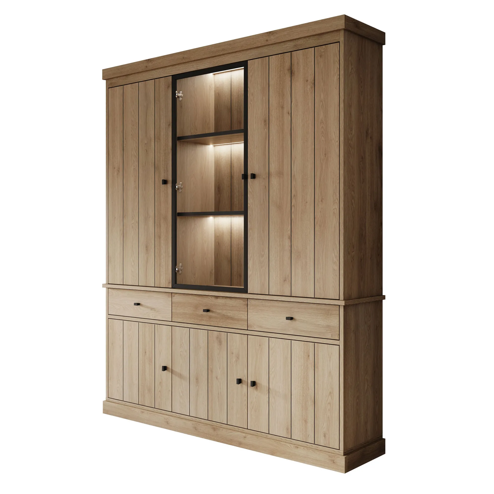 Vince 3 - Buffetkast - Eiken - 182x40x220 cm