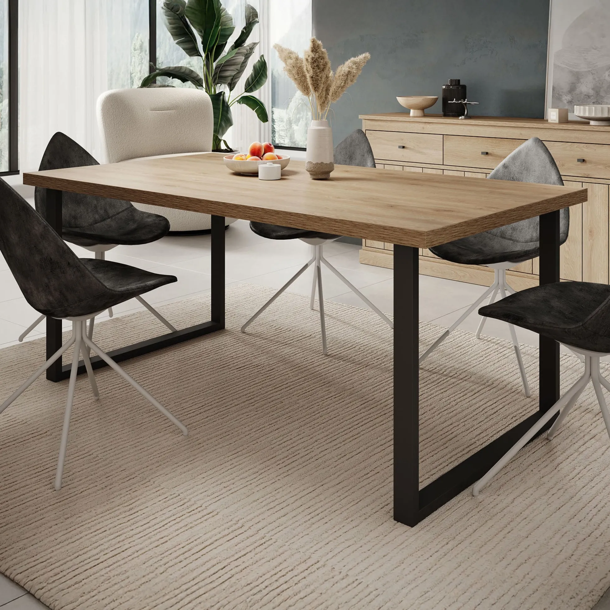 Vince - Eetkamertafel - Eiken - 180x98x78 cm