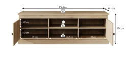 Vince - TV-Meubel met 2 deuren - Eiken - 155 cm