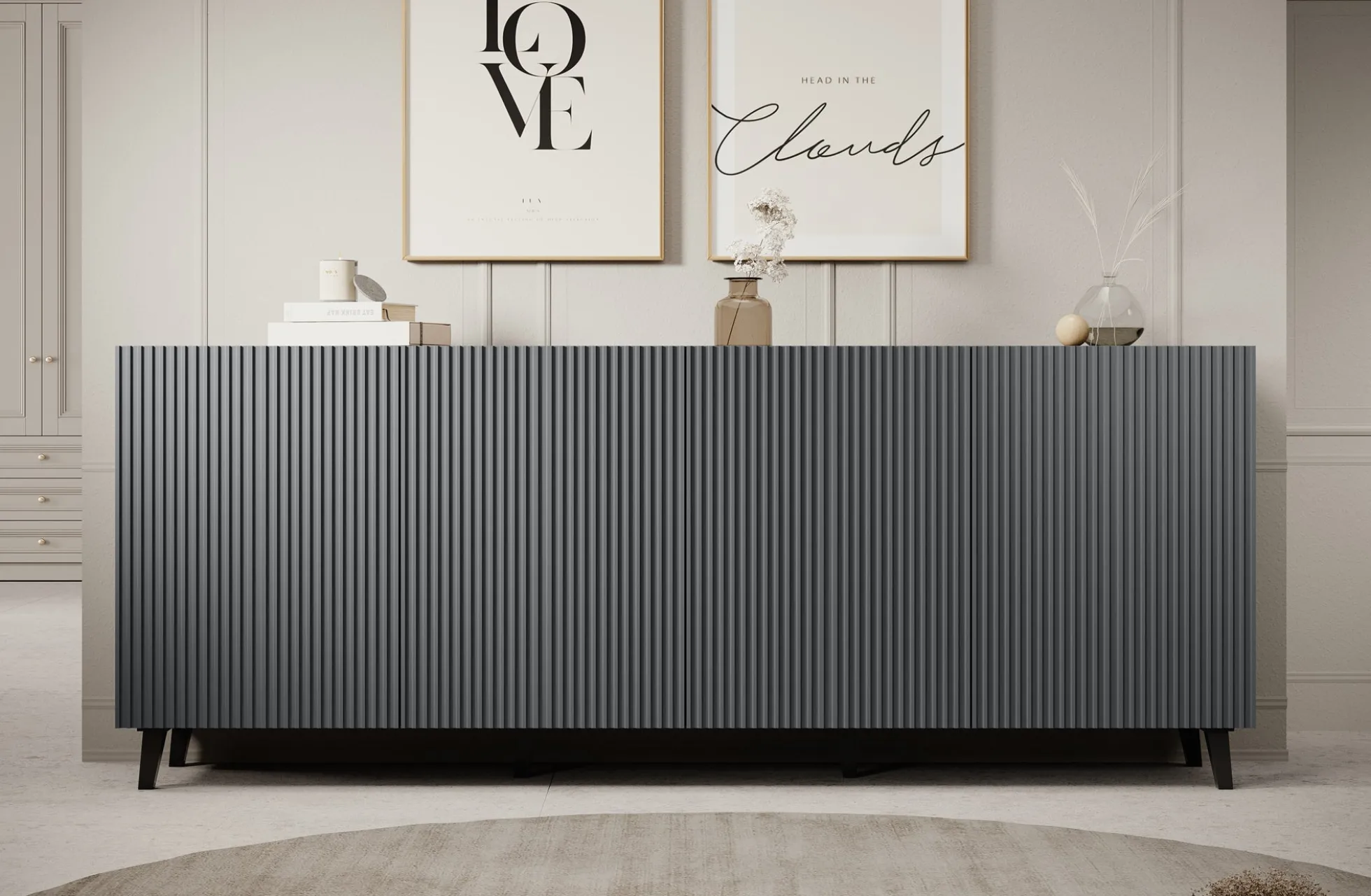 Vintar - Dressoir - Antraciet - 201x42x83 cm