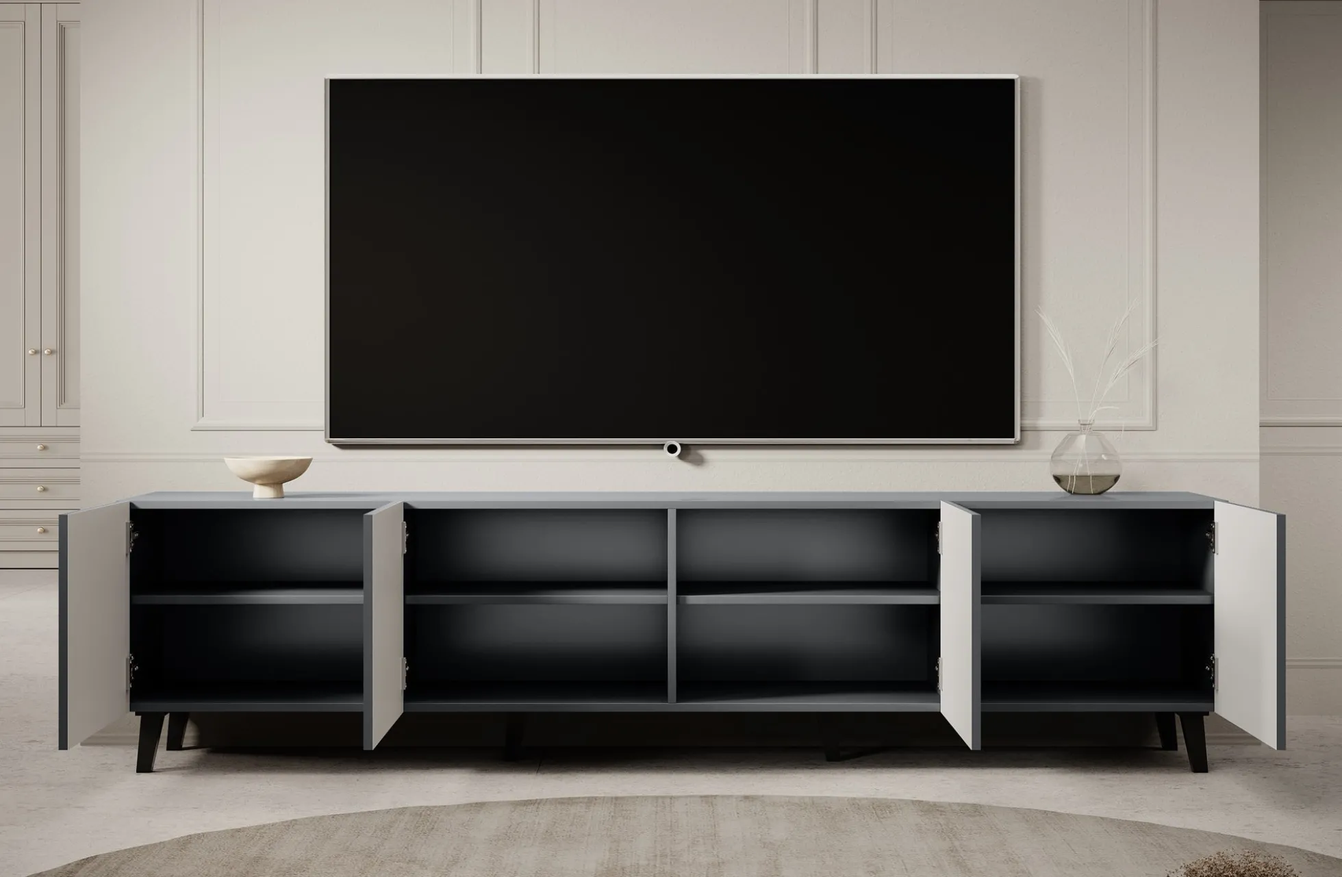 Vintar - TV-Meubel - Antraciet - 200 cm