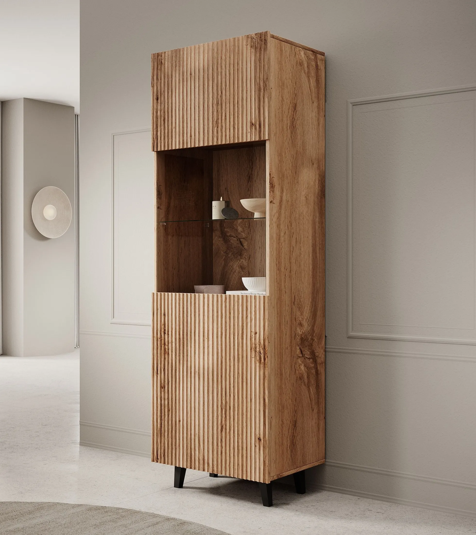 Vintar - Vitrinekast - Eiken - 60x42x183 cm