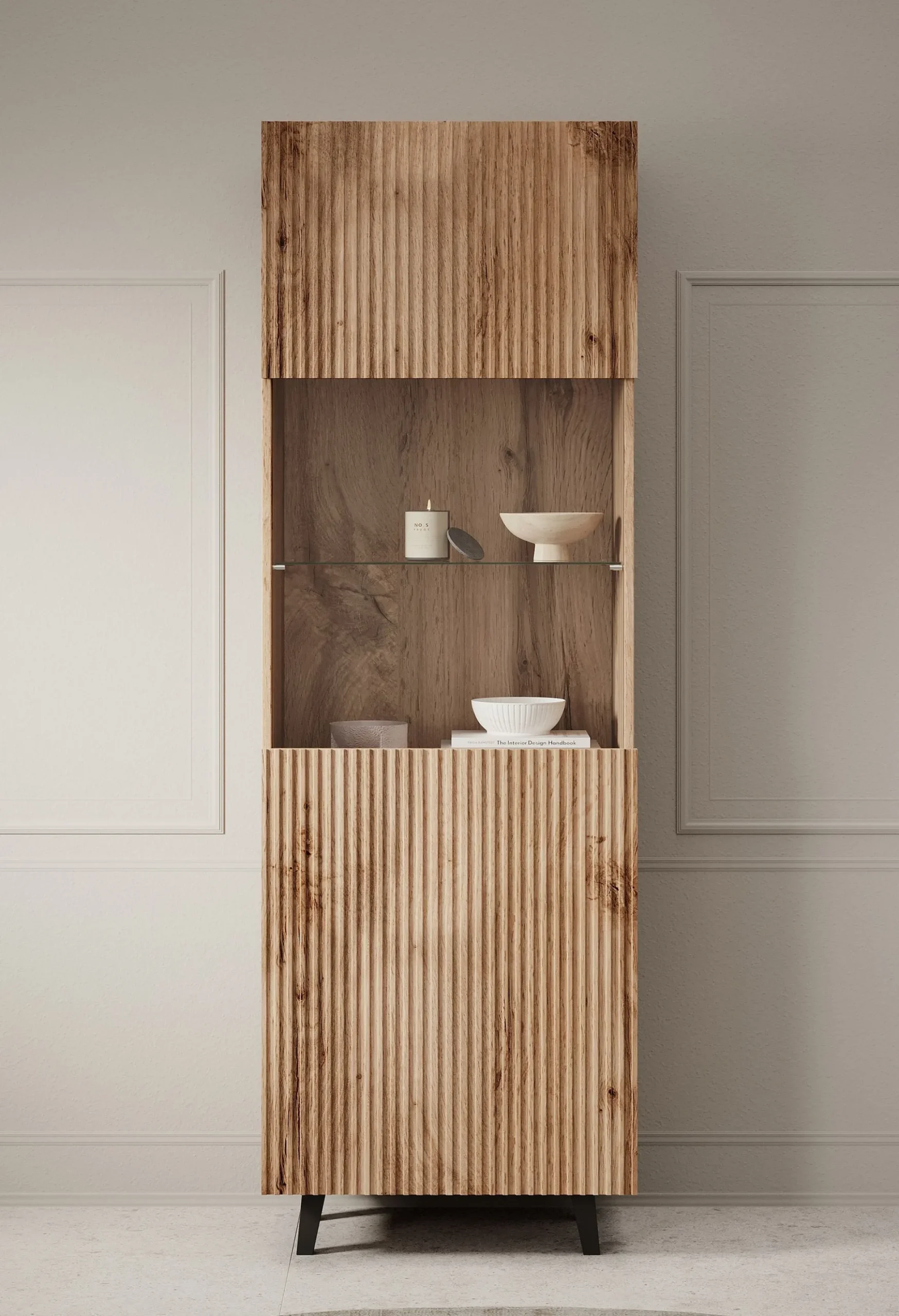 Vintar - Vitrinekast - Eiken - 60x42x183 cm