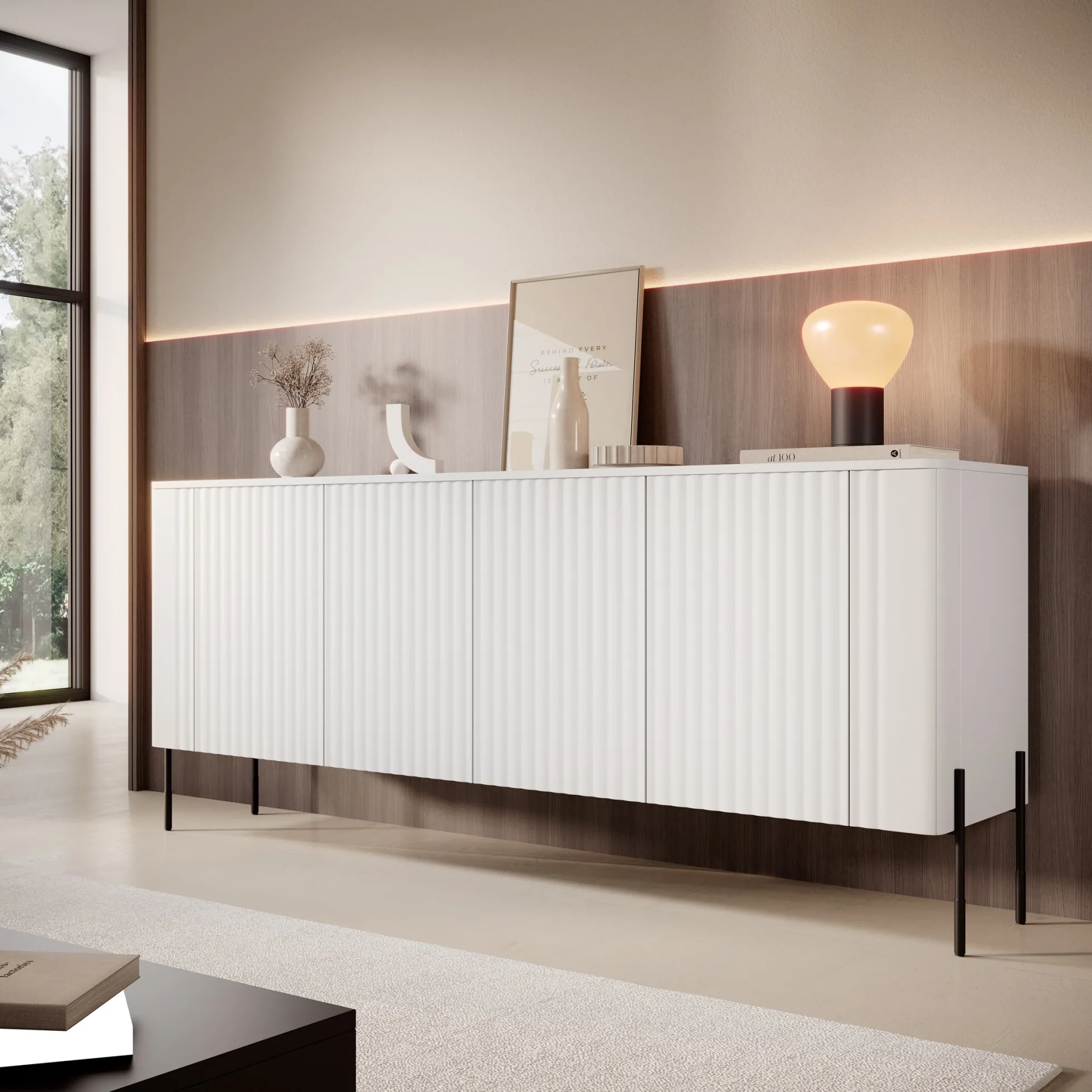 Vivi - Dressoir - Wit - 190x40x80 cm