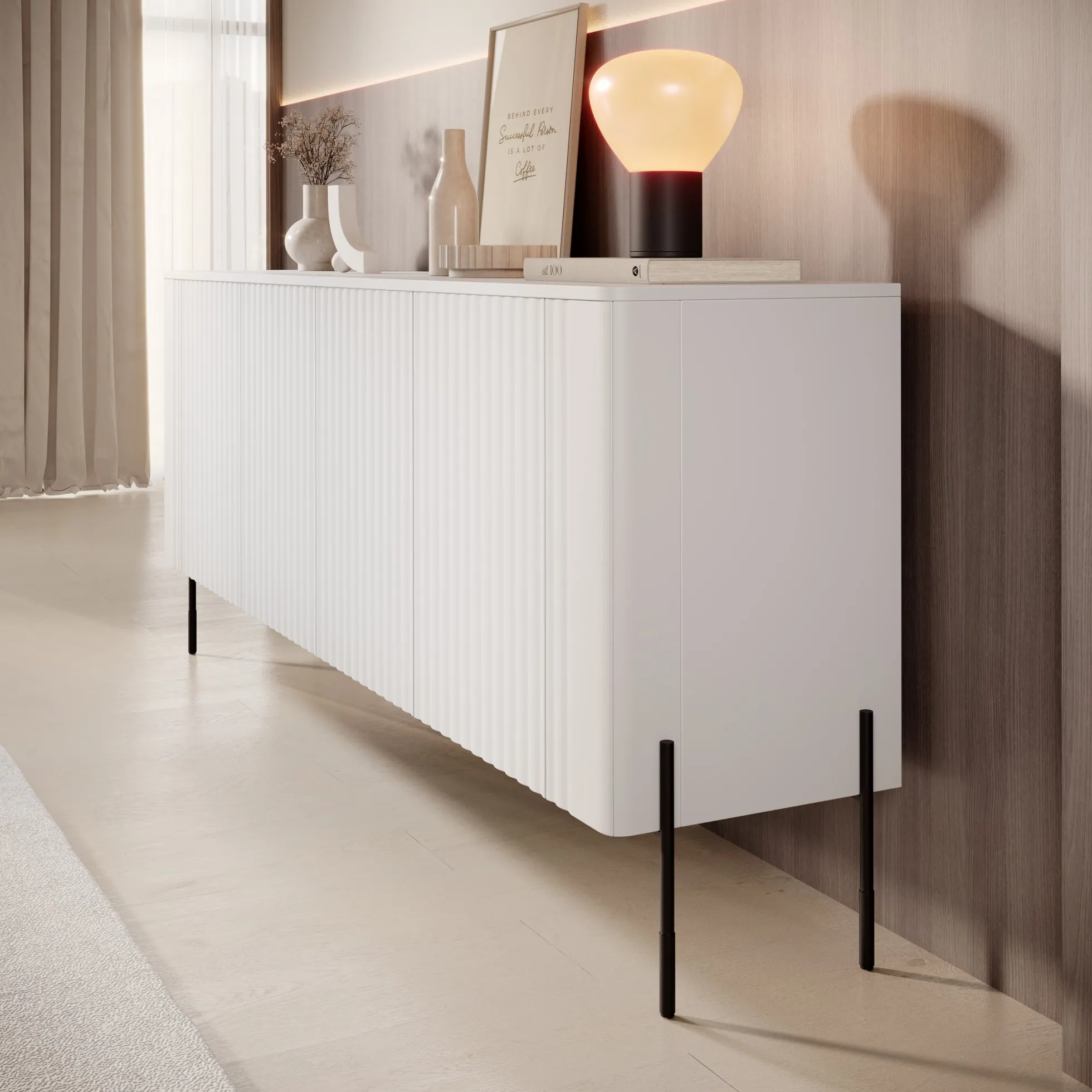 Vivi - Dressoir - Wit - 190x40x80 cm
