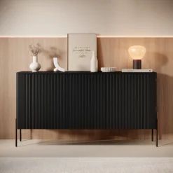 Vivi - Dressoir - Zwart - 150x40x80 cm
