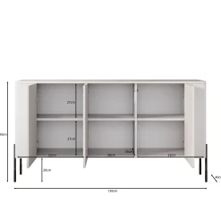 Vivi - Dressoir - Zwart - 150x40x80 cm