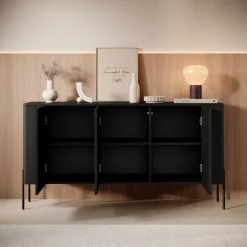 Vivi - Dressoir - Zwart - 150x40x80 cm