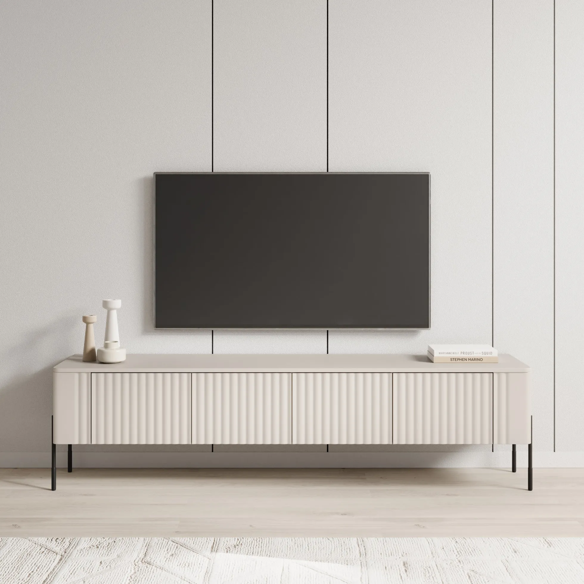 Vivi - TV-Meubel - Beige - 190x40x50 cm
