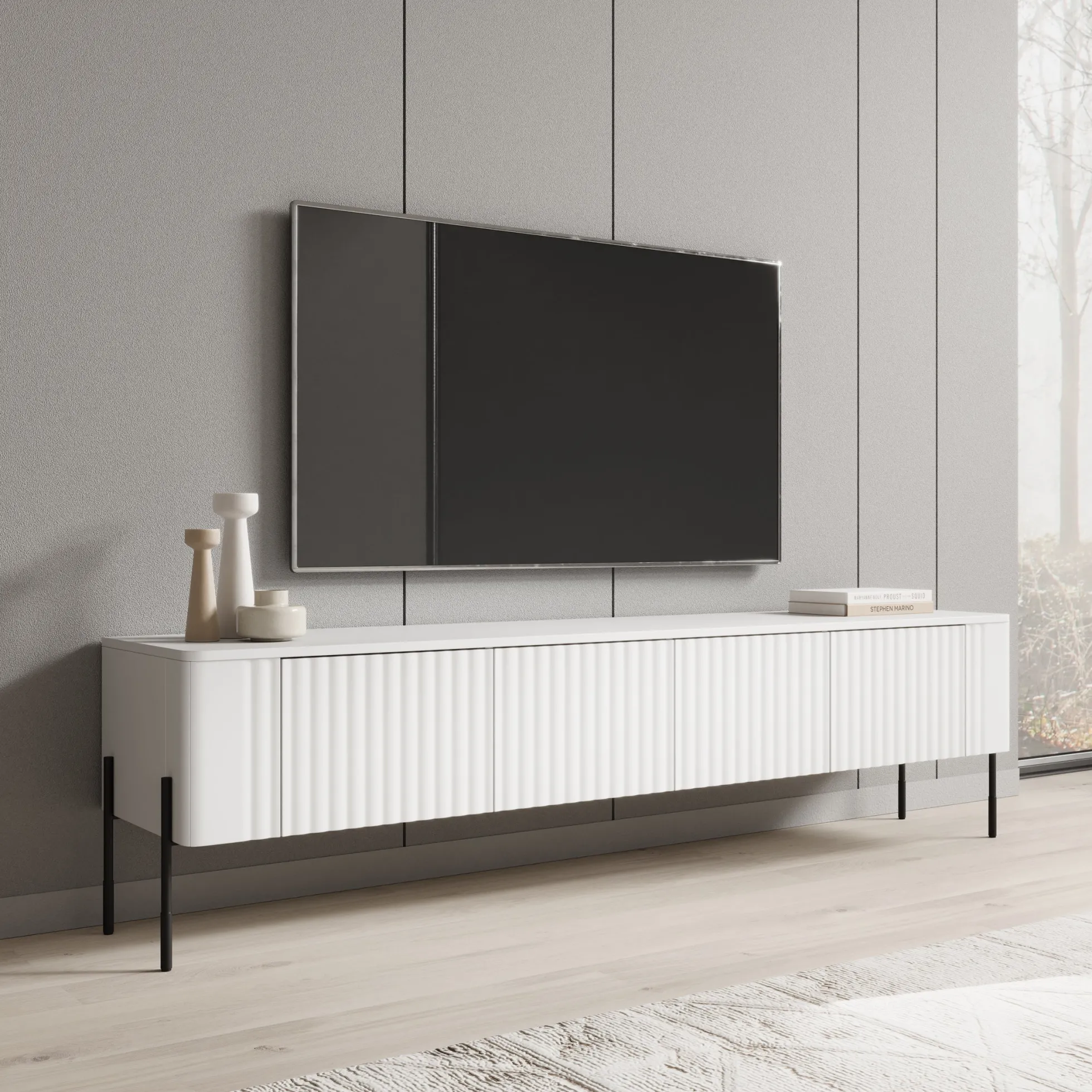 Vivi - TV-Meubel - Wit - 190x40x50 cm