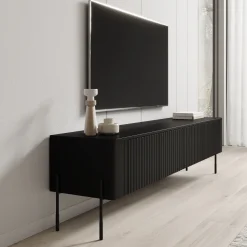Vivi - TV-Meubel - Zwart - 190x40x50 cm