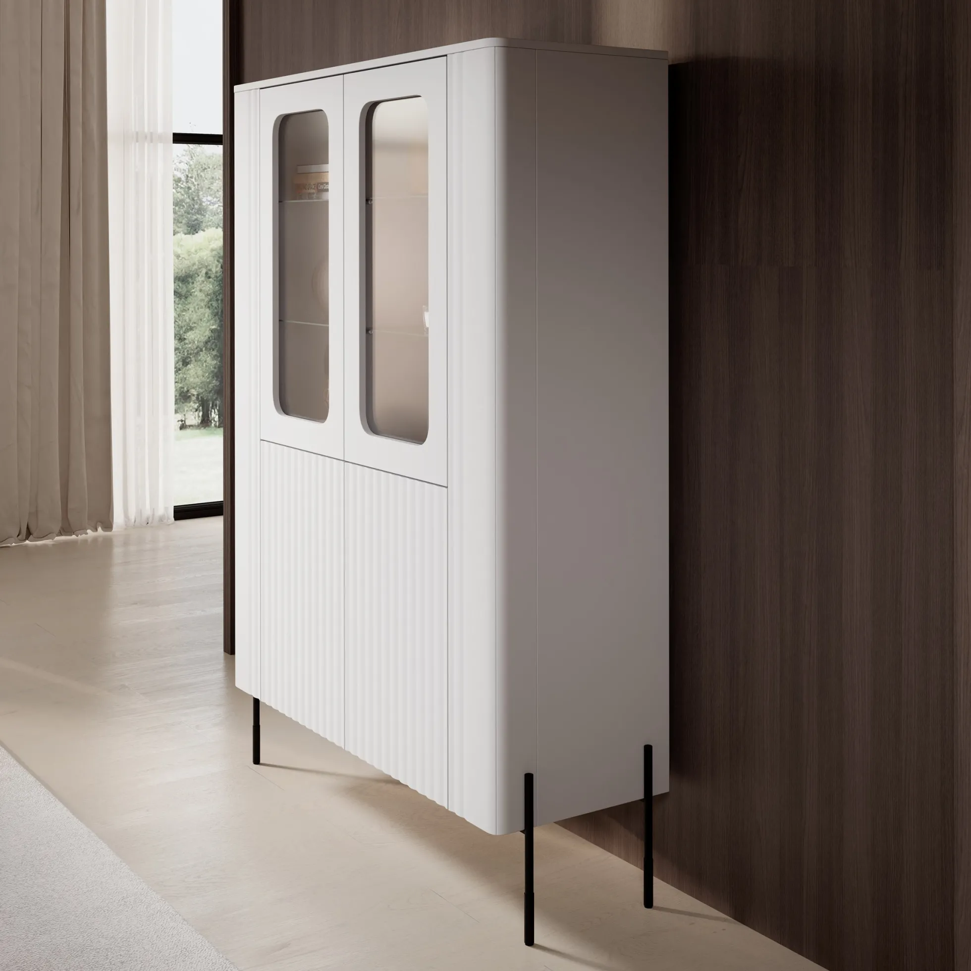 Vivi - Vitrinekast - Wit - 110x40x160 cm