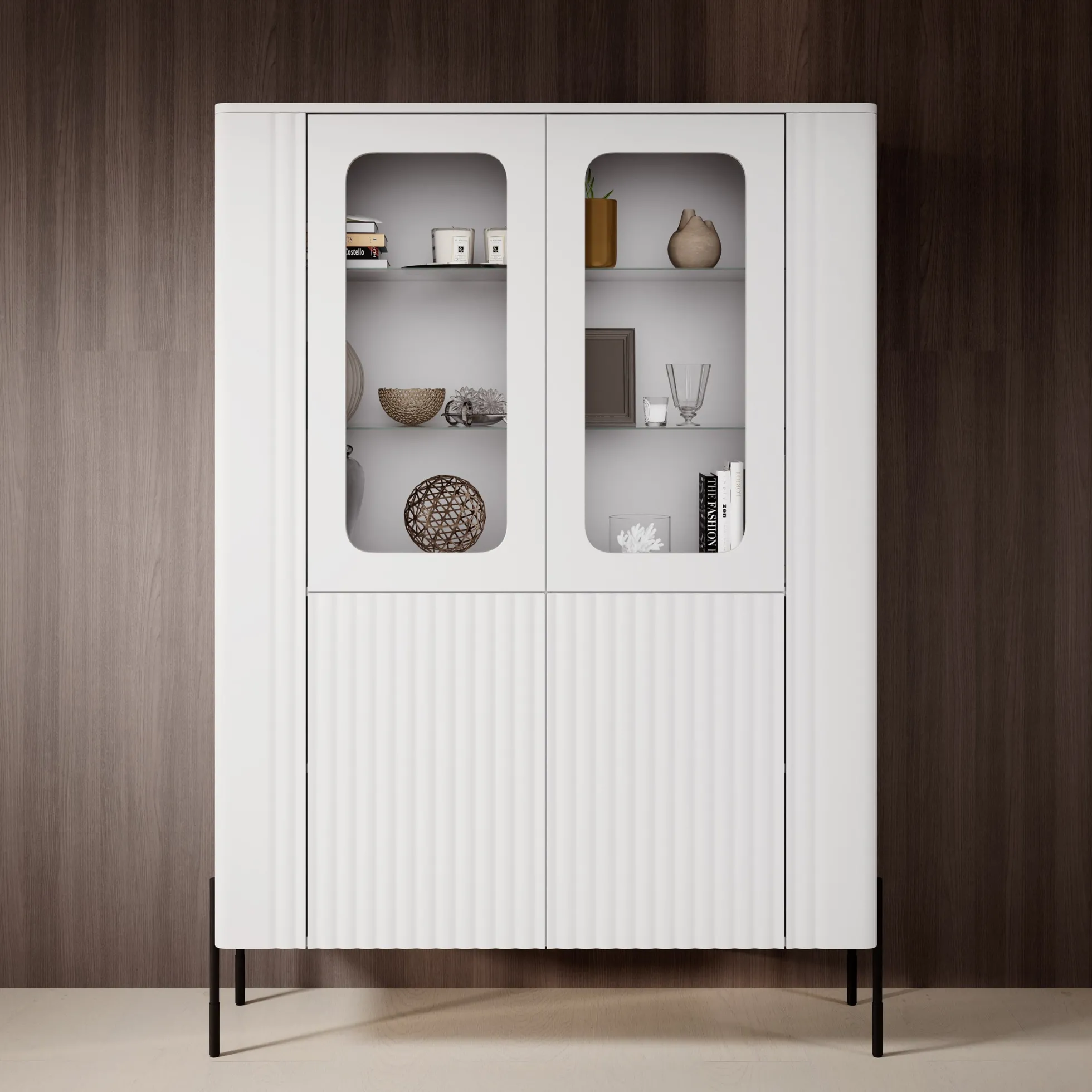 Vivi - Vitrinekast - Wit - 110x40x160 cm