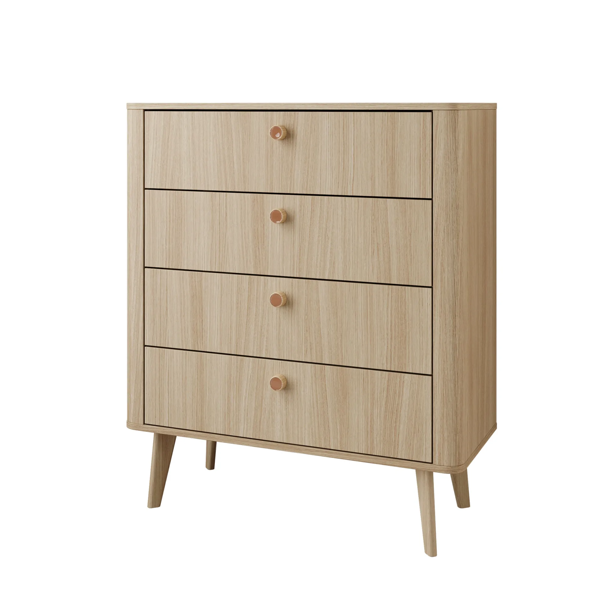 Voorne - Ladekast 4 lades - Eiken - 88x38x103 cm