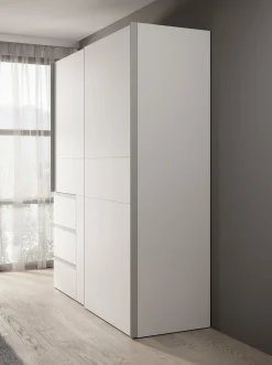 Walter - Kledingkast met schuifdeuren - Wit - 170x61x200 cm