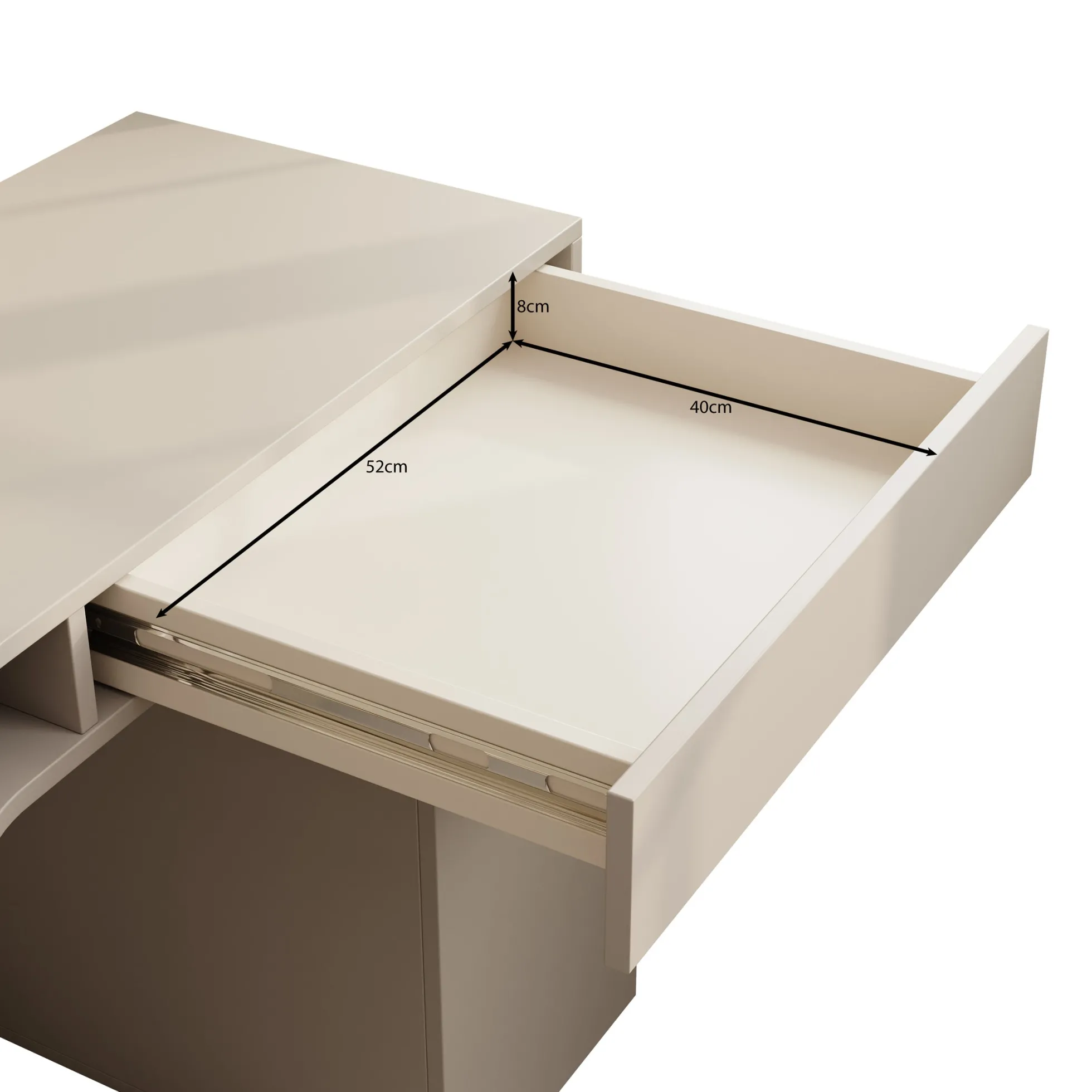 Whenua 3 - Bureau links - Beige - 321x55x79 cm