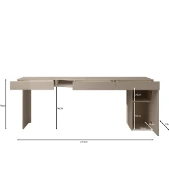 Whenua 2 - Bureau rechts - Beige - 211x55x79 cm