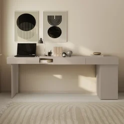 Whenua 2 - Bureau rechts - Beige - 211x55x79 cm