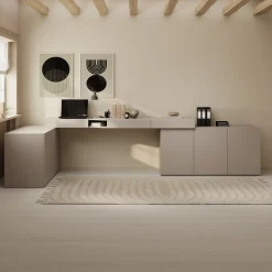 Whenua 4 - Bureau rechts - Beige - 338x141x79 cm