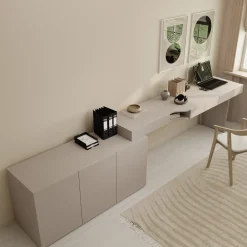 Whenua - Bureau rechts - Beige - 301x55x79 cm