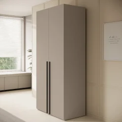 Whenua - Kledingkast met 2 deuren - Beige - 100x55x216 cm