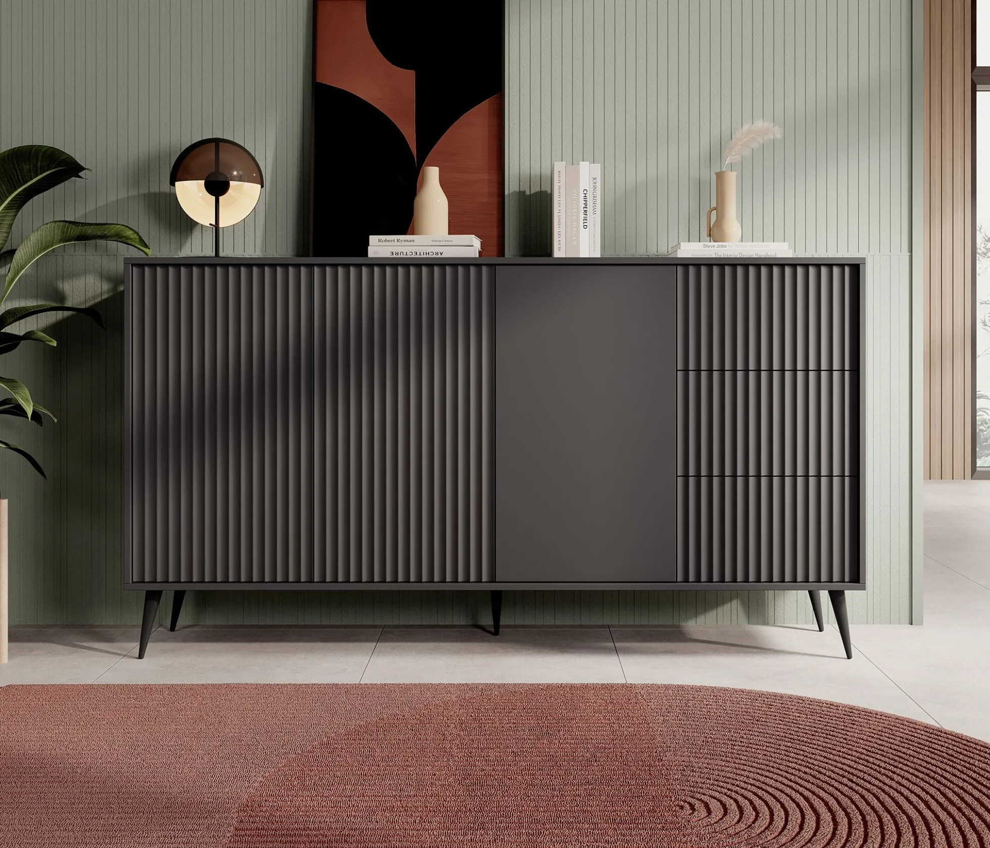 Winq - Dressoir - Antraciet - 179x40x98 cm