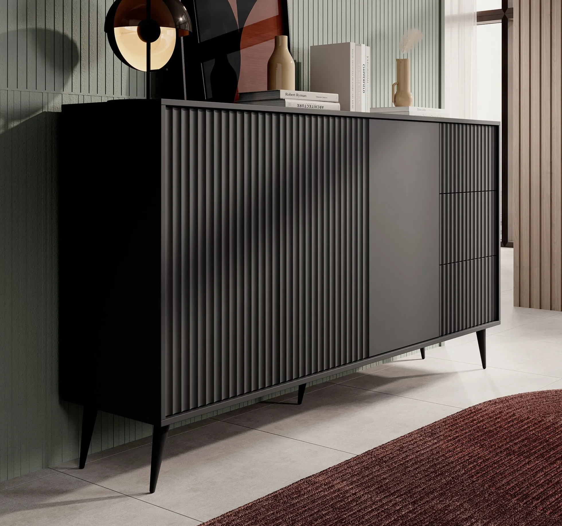Winq - Dressoir - Antraciet - 179x40x98 cm
