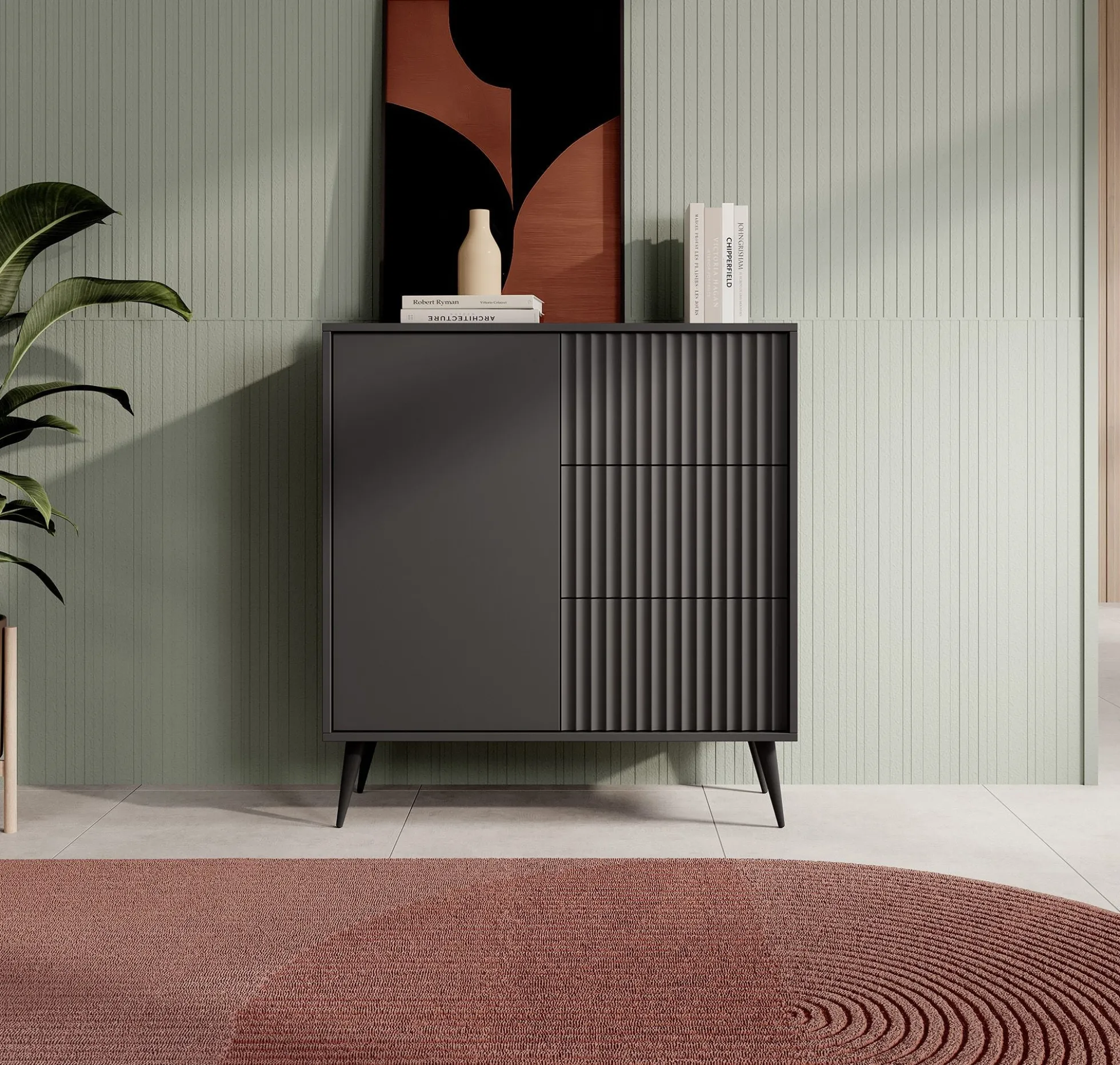 Winq - Dressoir - Antraciet - 90x40x98 cm