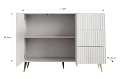 Winq - Dressoir - Antraciet - 135x40x98 cm