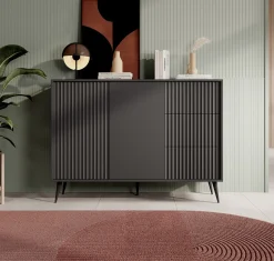 Winq - Dressoir - Antraciet - 135x40x98 cm