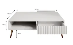 Winq - Salontafel 2 lades - Wit