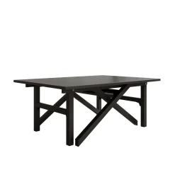 Xalir - Salontafel uitschuifbaar tot eettafel - Zwart - 100x70x40 cm