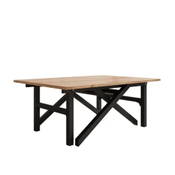 Xalir - Salontafel uitschuifbaar tot eettafel - Eikenpatroon - 100x70x