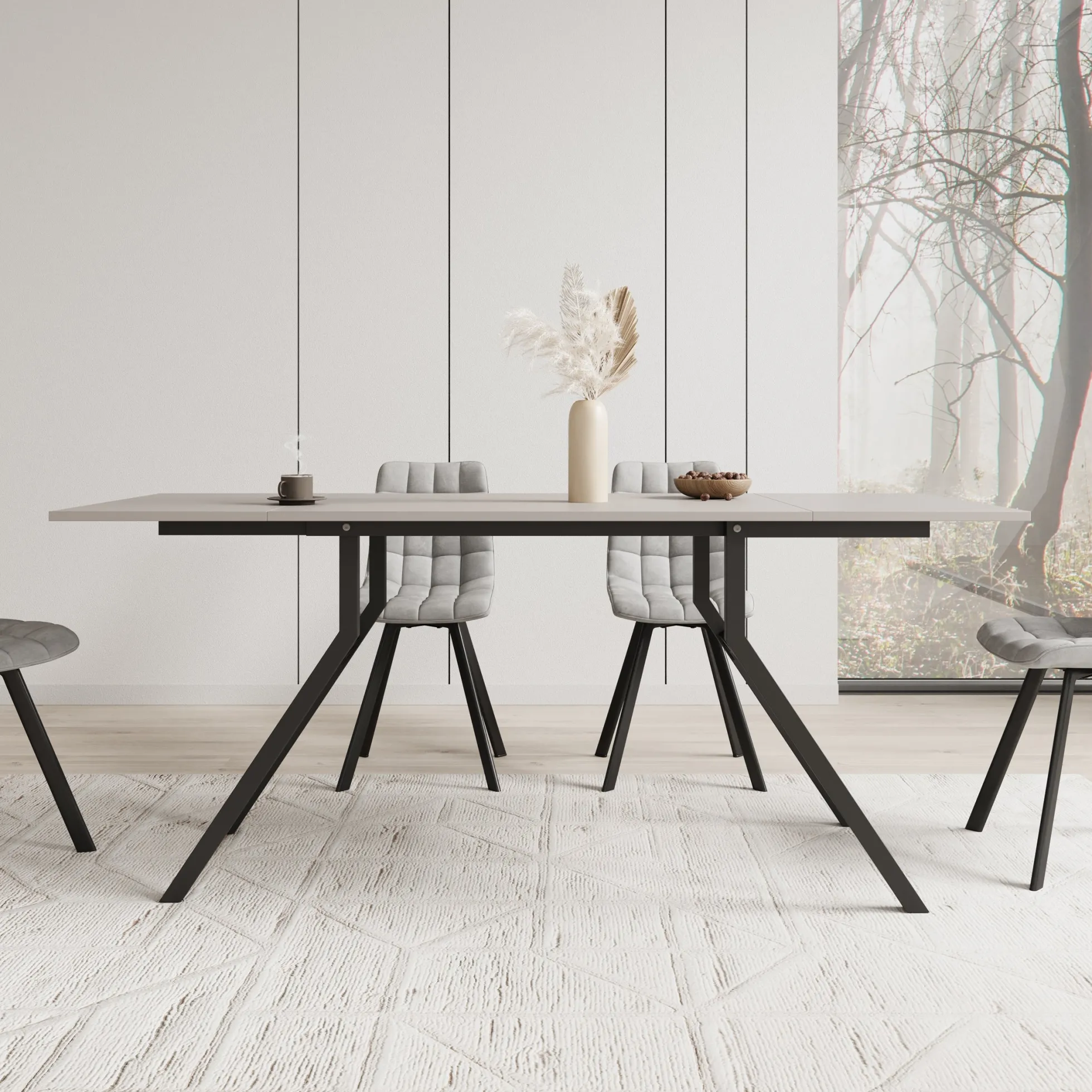 Xalir - Salontafel uitschuifbaar tot eettafel - Beige - 100x70x40 cm