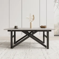 Xalir - Salontafel uitschuifbaar tot eettafel - Beige - 100x70x40 cm