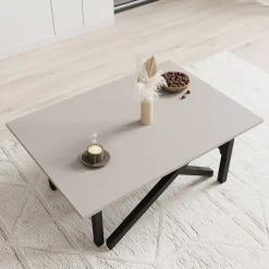 Xalir - Salontafel uitschuifbaar tot eettafel - Beige - 100x70x40 cm