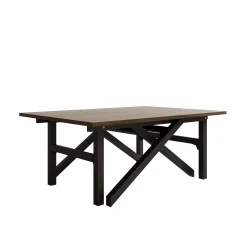Xalir - Salontafel uitschuifbaar tot eettafel - Donker eiken - 100x70x