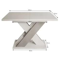 Xandra - Eetkamertafel - Eiken/zwart - 120x90x75 cm