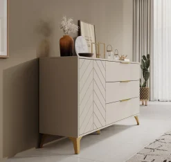 Xiano - Dressoir - Beige - 154x40x80 cm